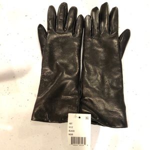 Saks Fifth Avenue Leather & Cashmere gloves